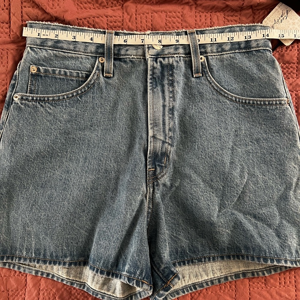 Edwin Vintage-Style Denim Shorts in Blue Wash